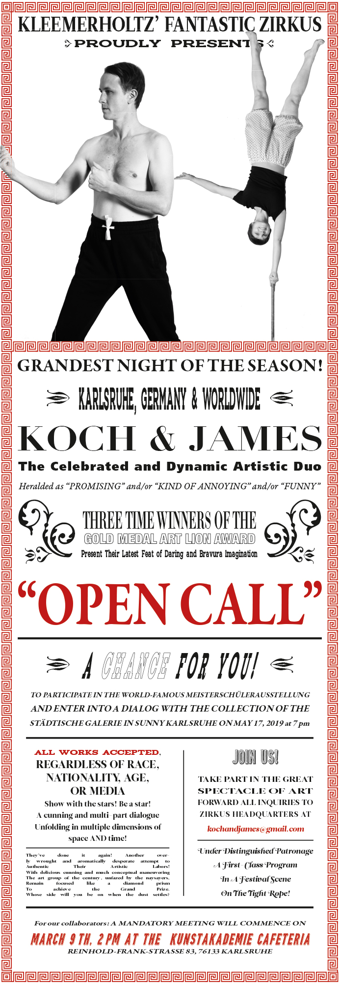 Koch & James Open Call Meisterschülerausstellung Städtische Galerie Karlsruhe